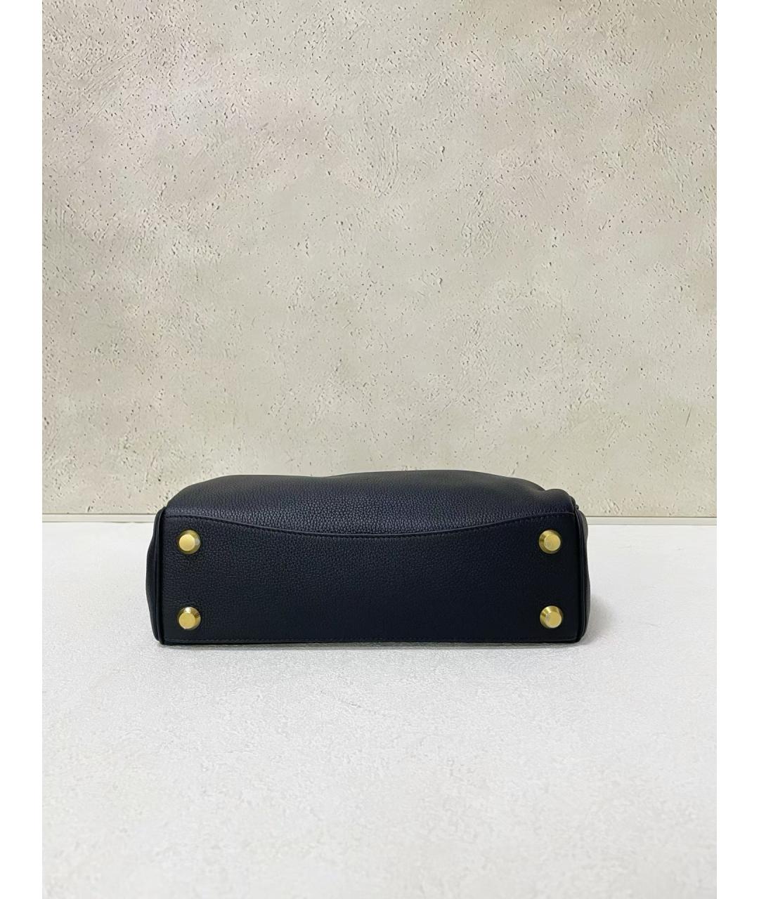 BALENCIAGA Черная кожаная сумка тоут, фото 5