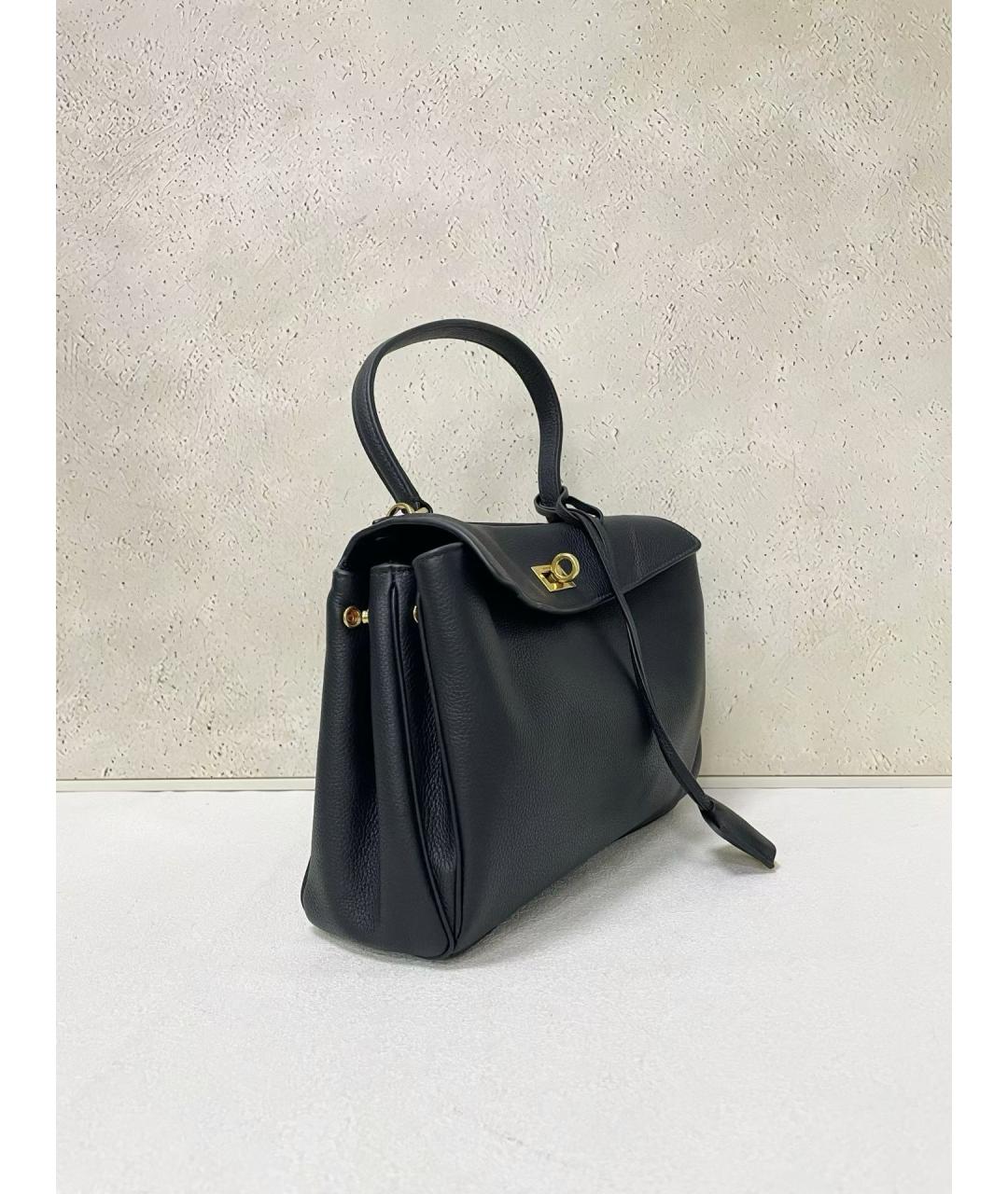BALENCIAGA Черная кожаная сумка тоут, фото 3
