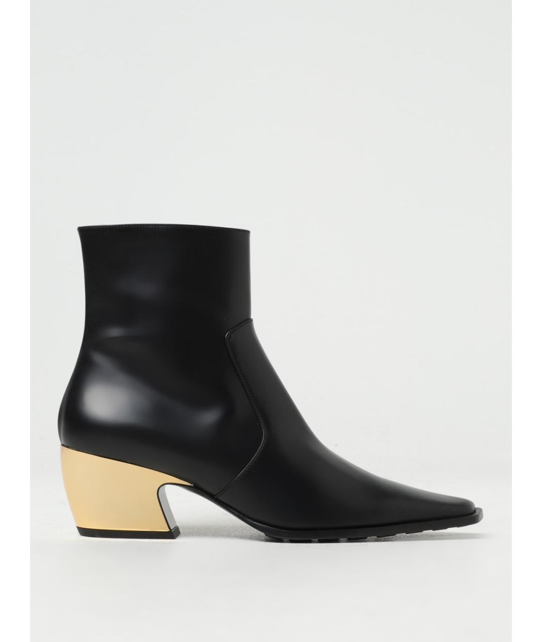 BOTTEGA VENETA Черные кожаные ботинки, фото 4