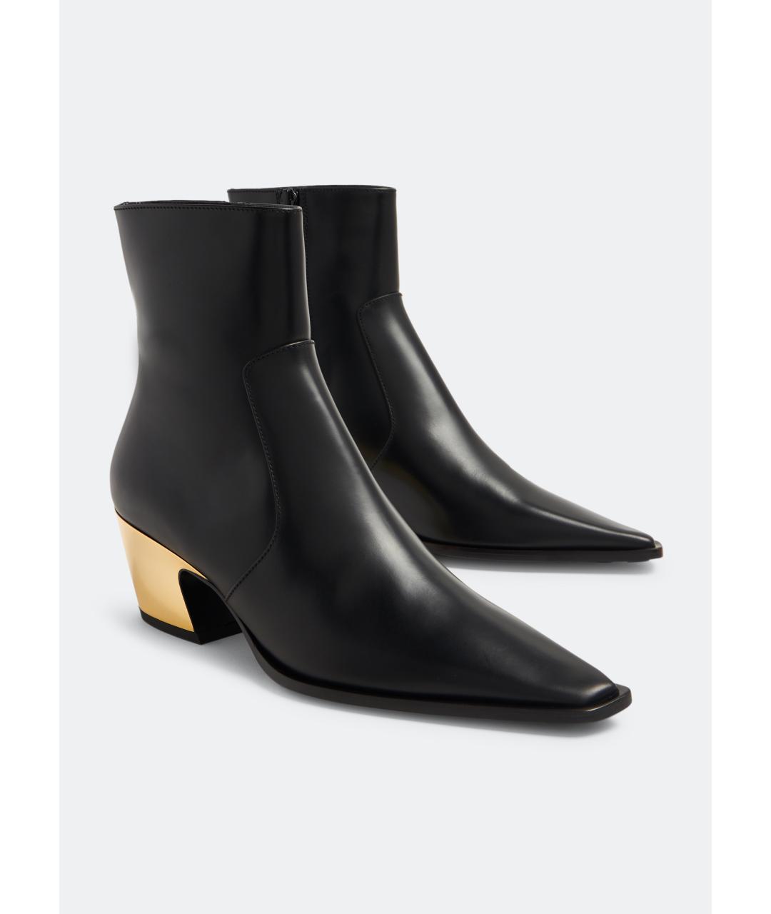 BOTTEGA VENETA Черные кожаные ботинки, фото 2