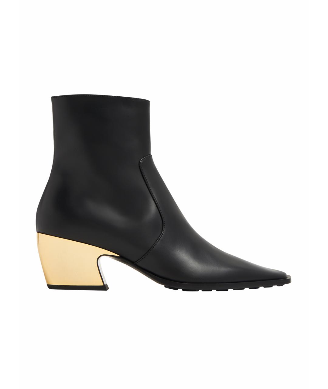 BOTTEGA VENETA Черные кожаные ботинки, фото 1
