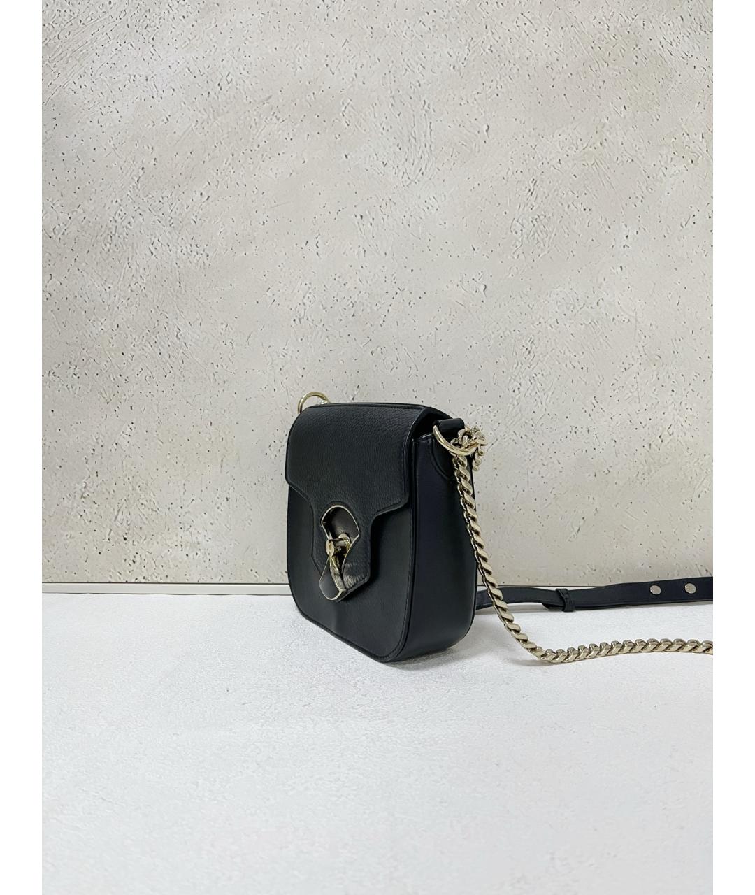 BVLGARI Черная кожаная сумка через плечо, фото 2