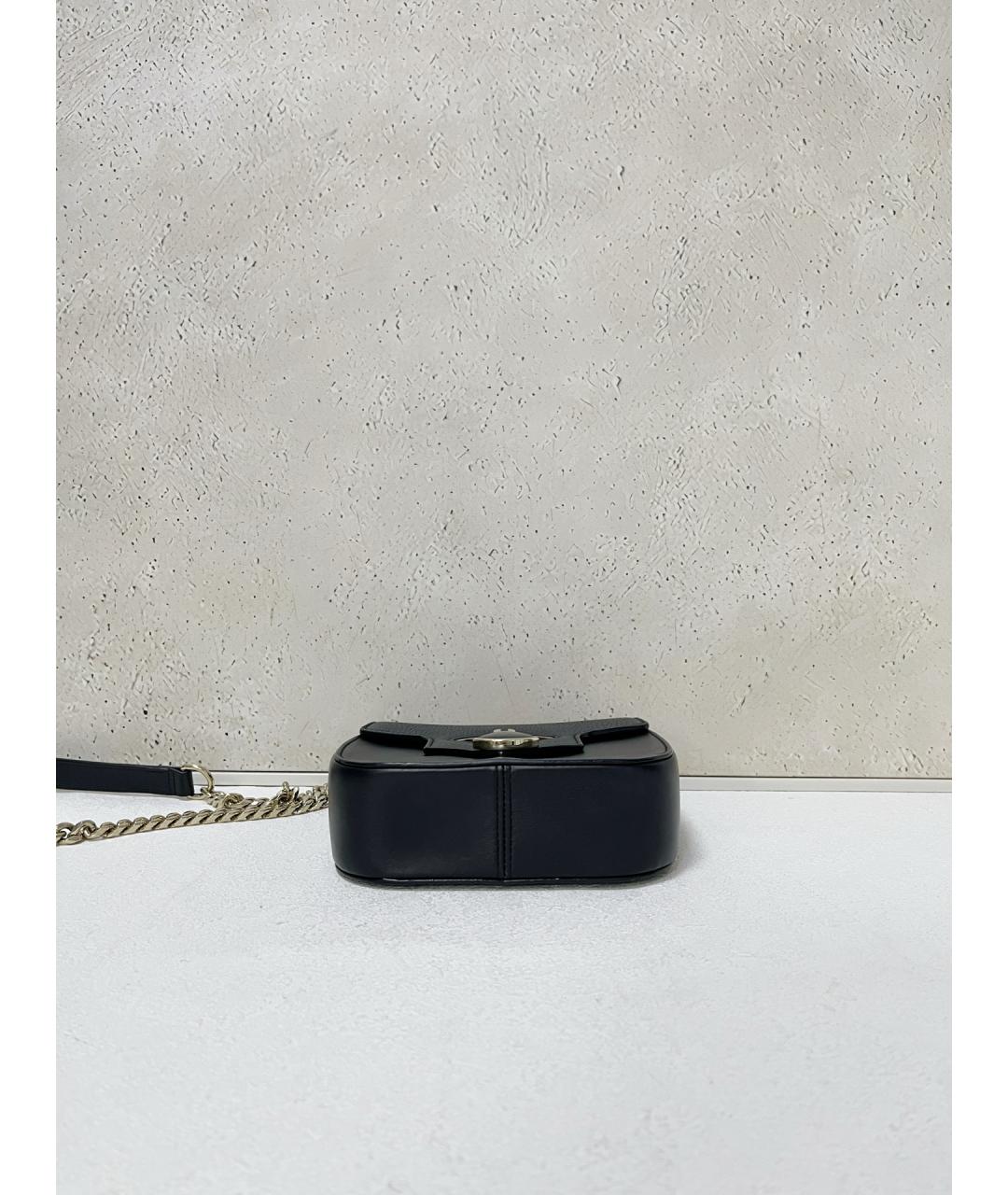 BVLGARI Черная кожаная сумка через плечо, фото 5