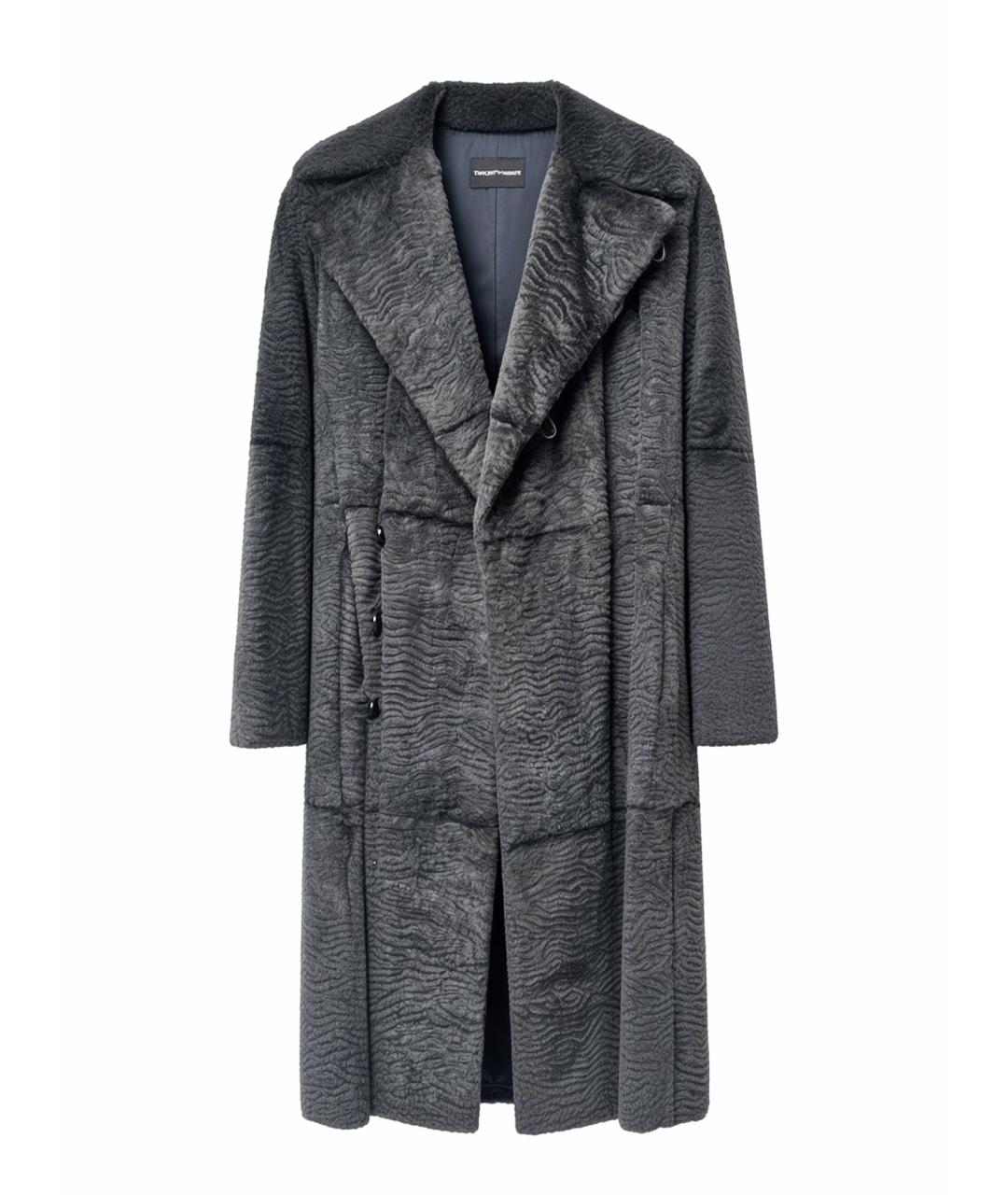 EMPORIO ARMANI Антрацитовая меховая дубленка/шуба, фото 1
