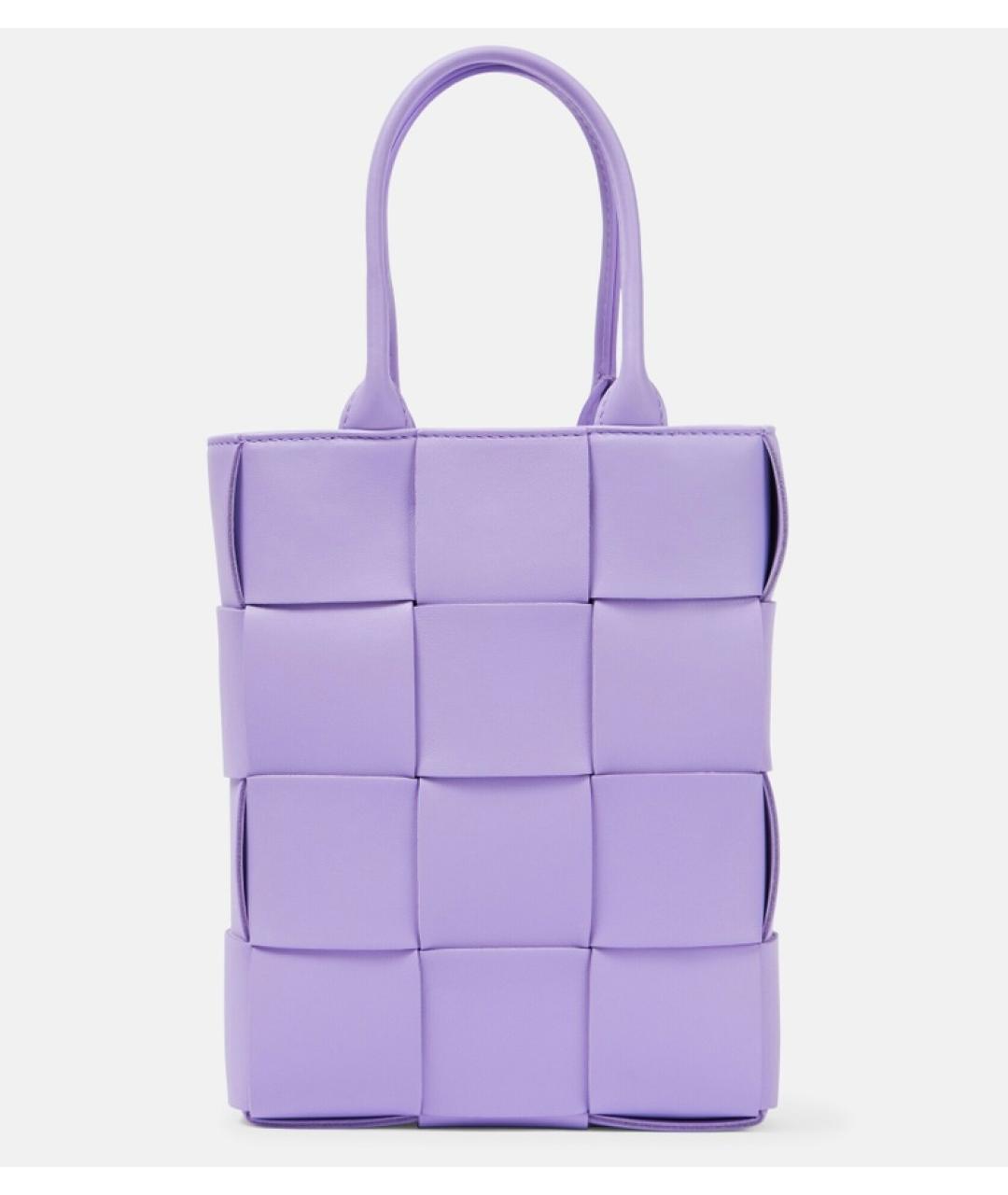 BOTTEGA VENETA Фиолетовая кожаная сумка с короткими ручками, фото 5