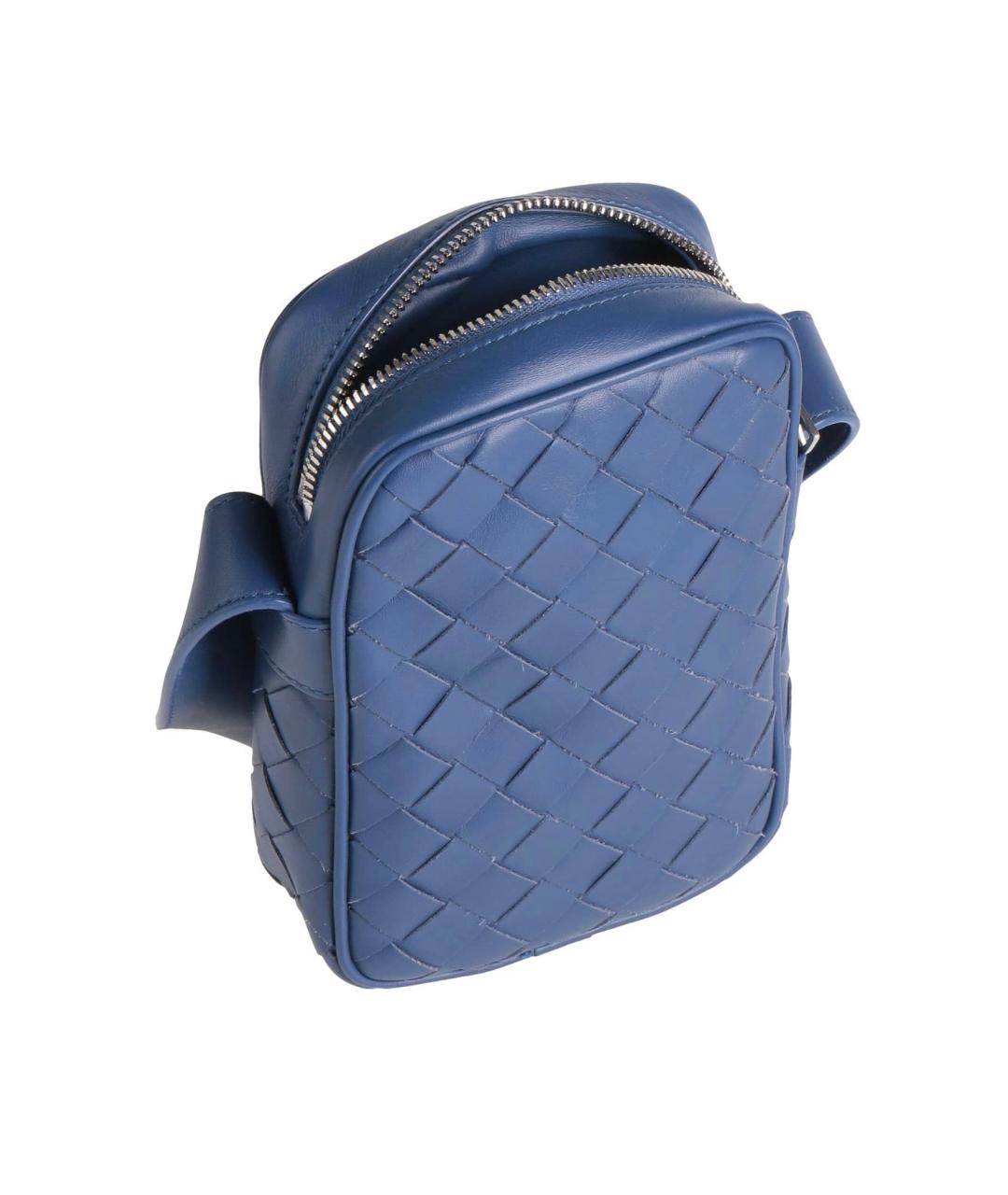 BOTTEGA VENETA Темно-синяя кожаная сумка через плечо, фото 2