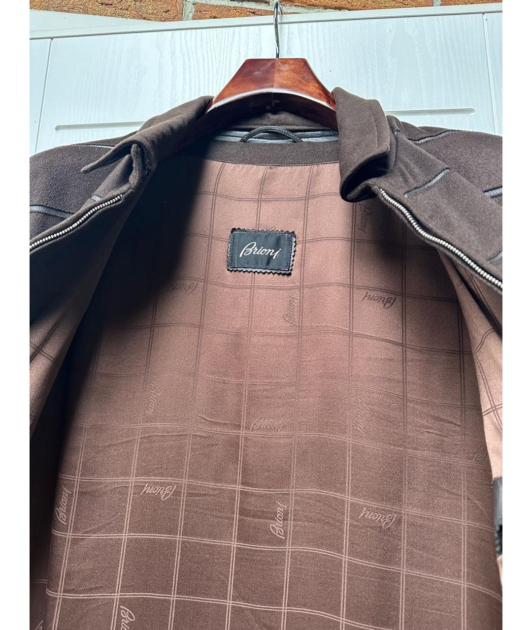 BRIONI Коричневая хлопковая куртка, фото 3