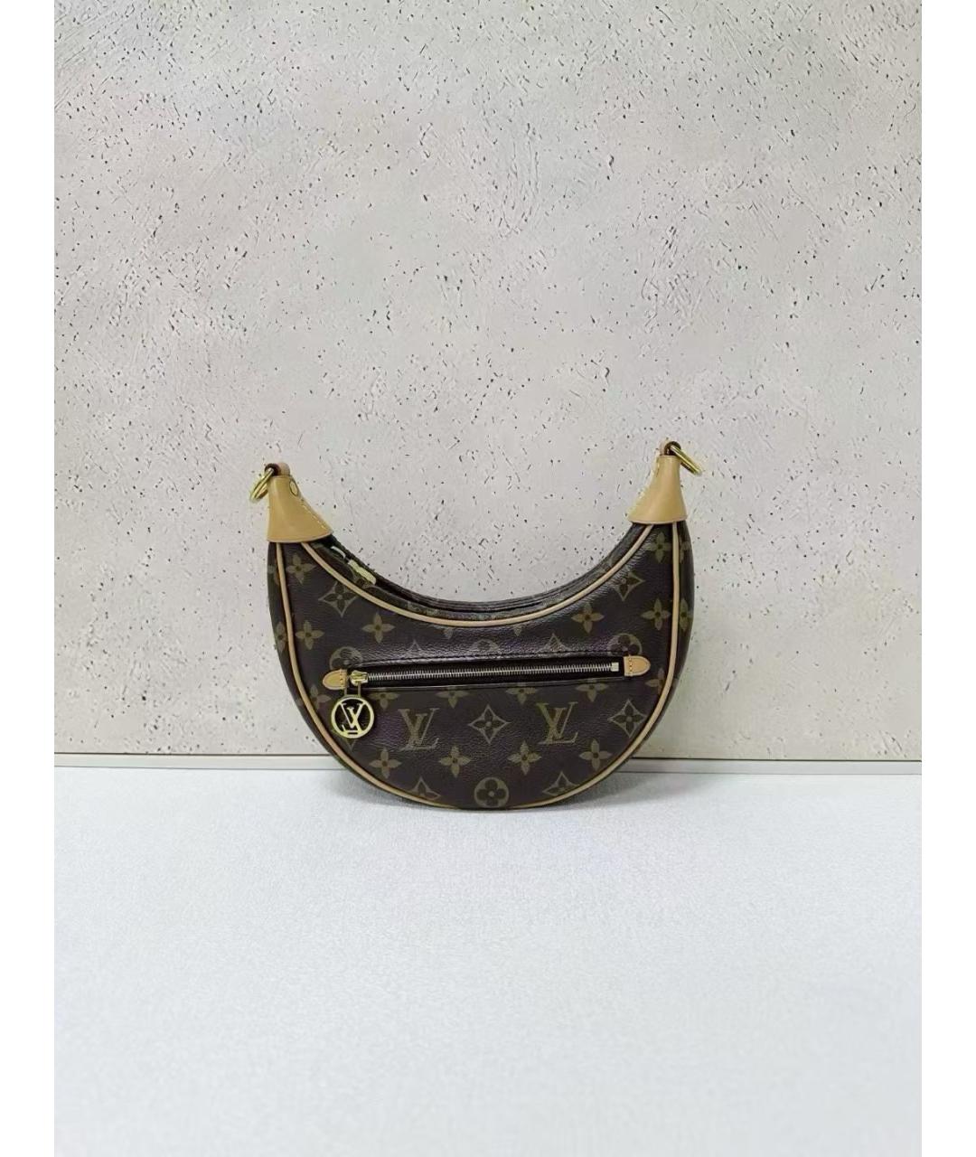 LOUIS VUITTON Коричневая сумка через плечо из канвы, фото 2