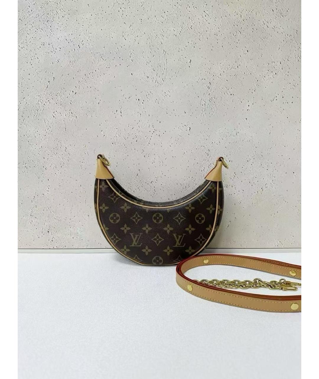 LOUIS VUITTON Коричневая сумка через плечо из канвы, фото 7