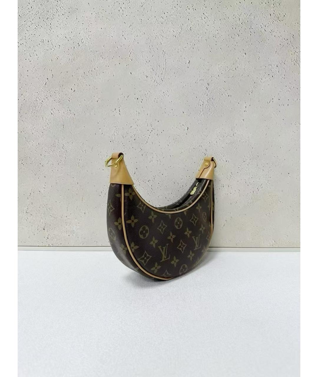 LOUIS VUITTON Коричневая сумка через плечо из канвы, фото 4