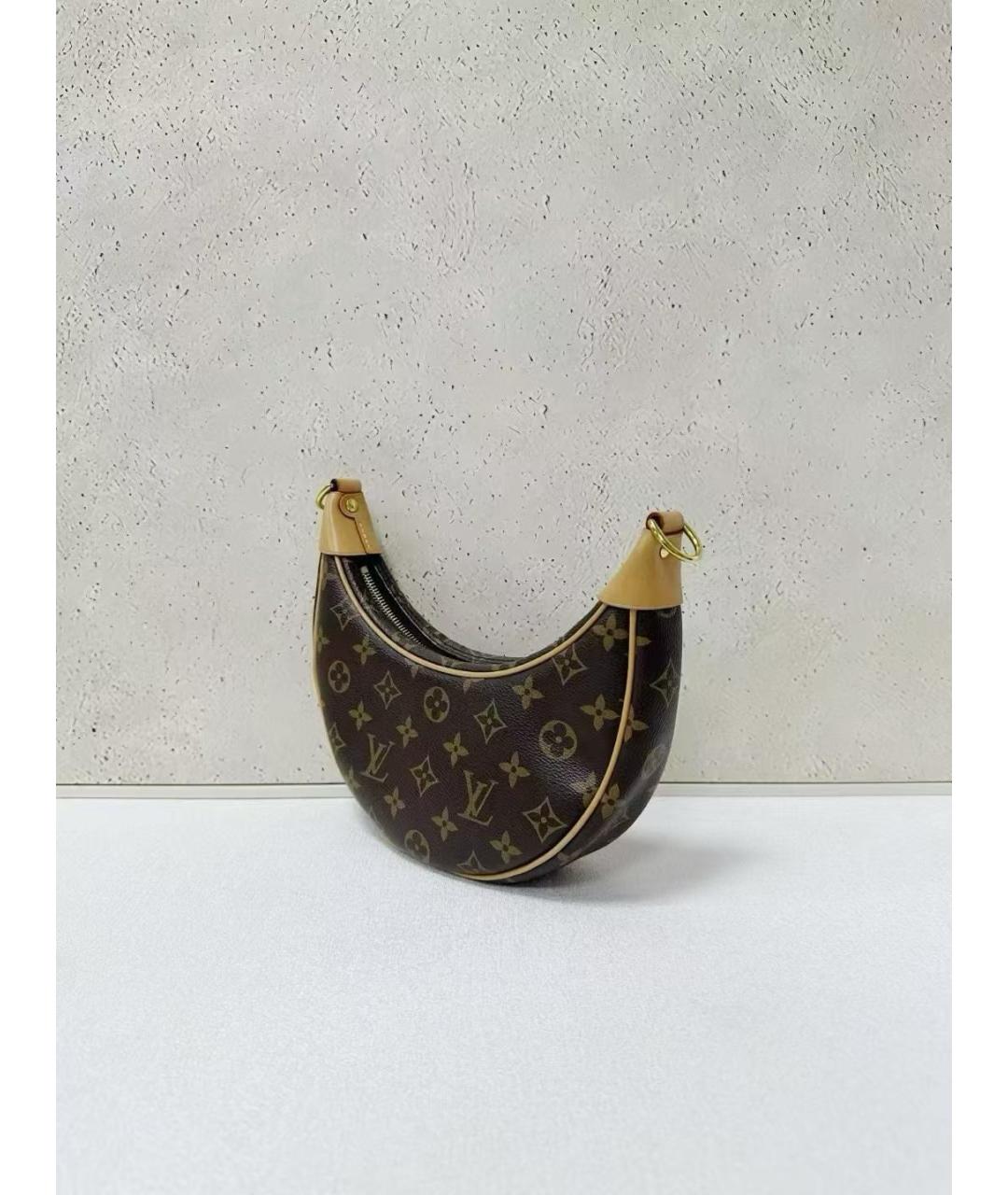 LOUIS VUITTON Коричневая сумка через плечо из канвы, фото 3