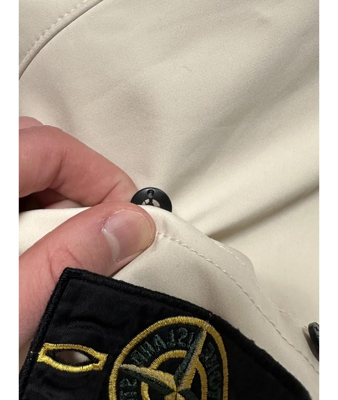 STONE ISLAND Бежевая полиэстеровая куртка, фото 8
