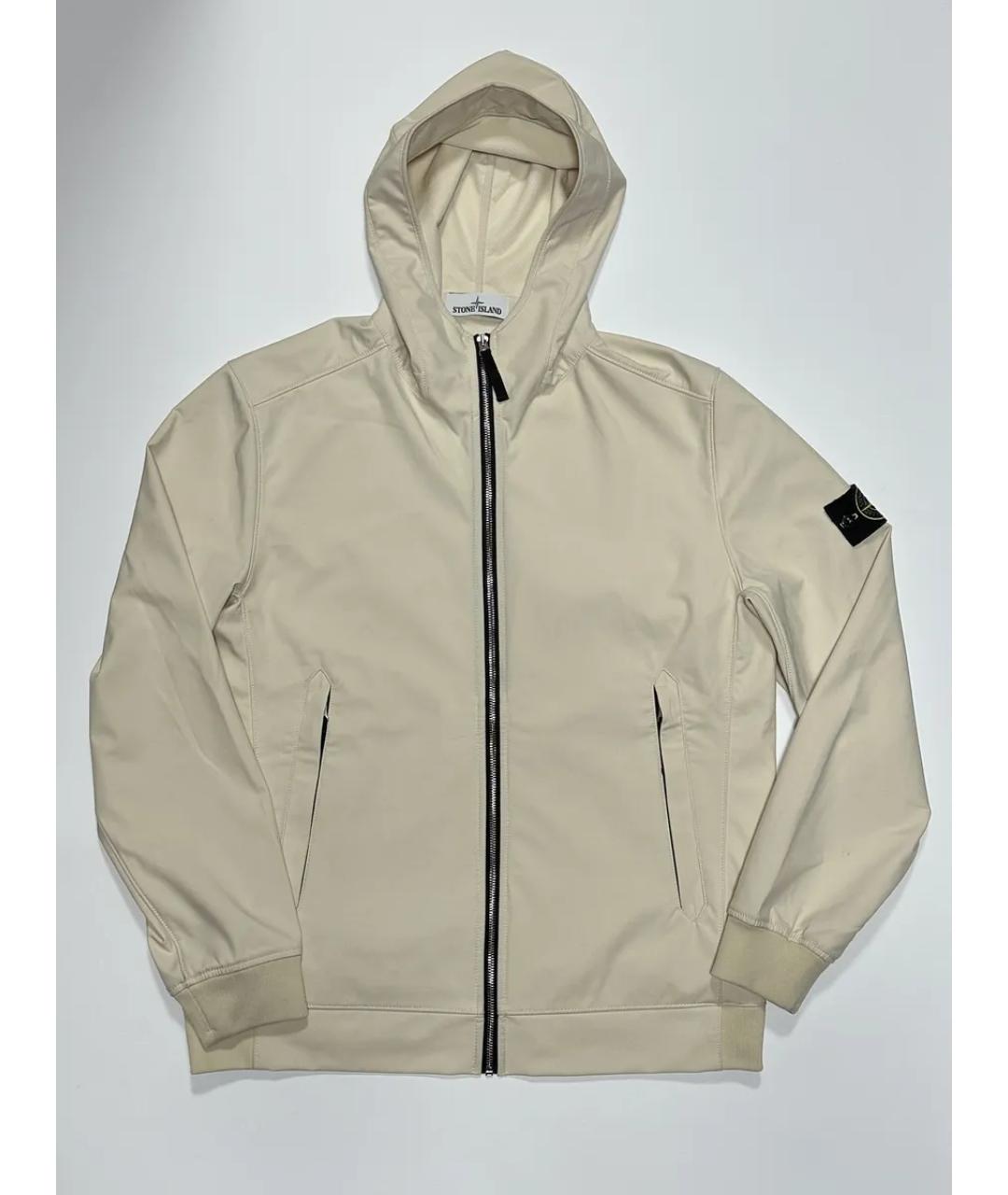 STONE ISLAND Бежевая полиэстеровая куртка, фото 9