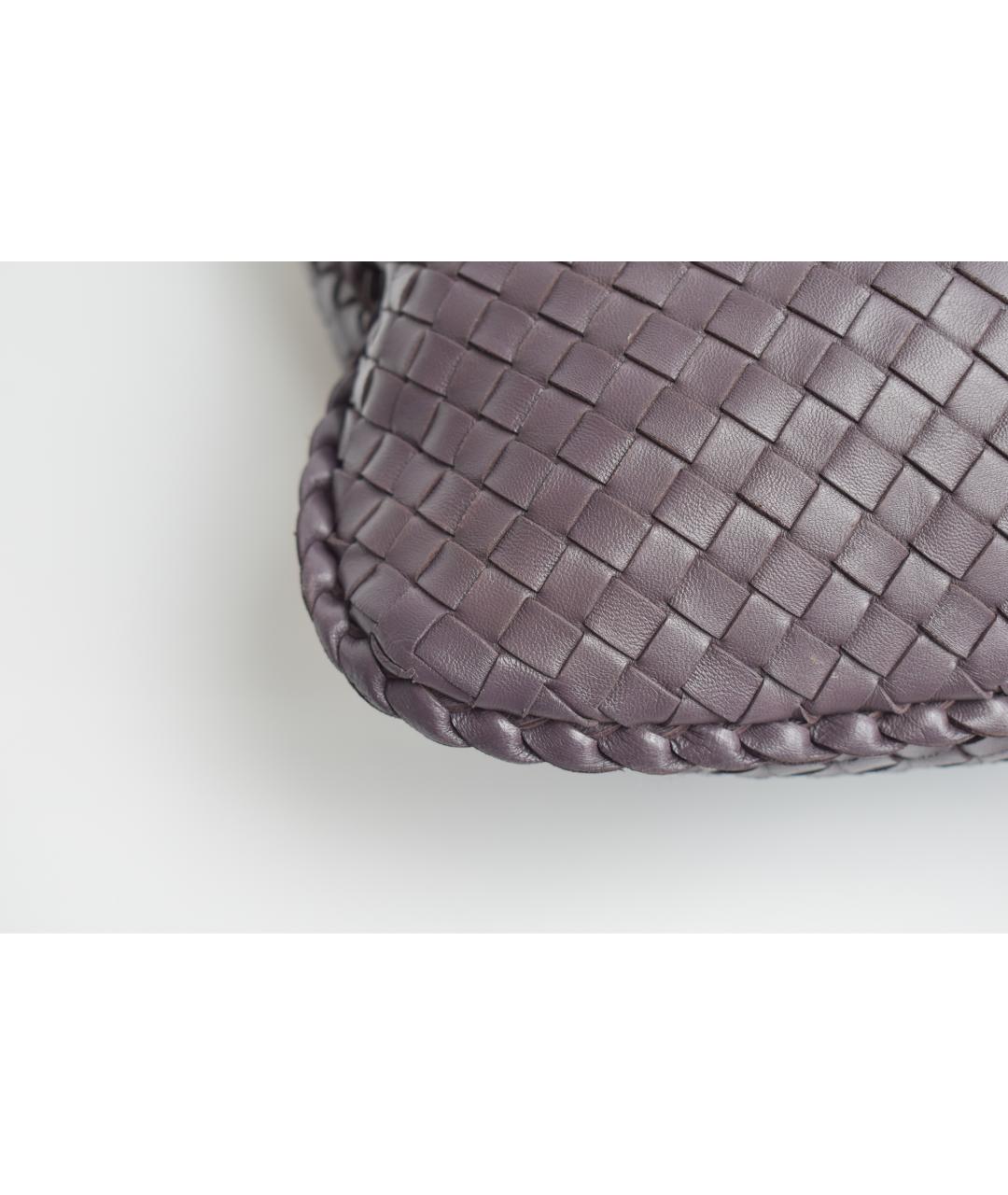 BOTTEGA VENETA Бордовая кожаная сумка через плечо, фото 6