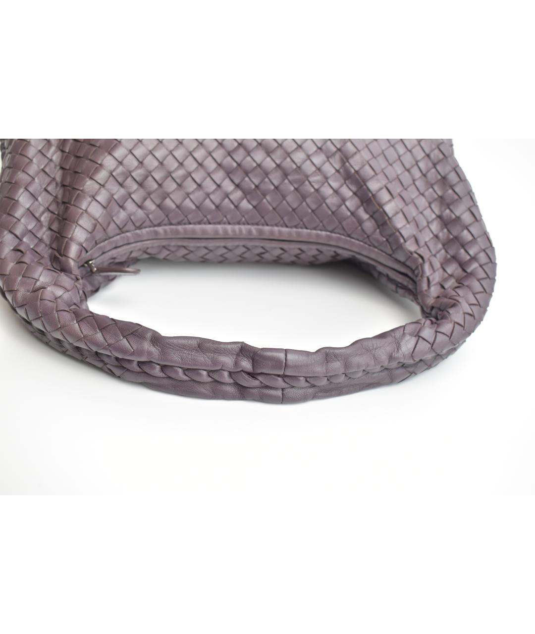 BOTTEGA VENETA Бордовая кожаная сумка через плечо, фото 8