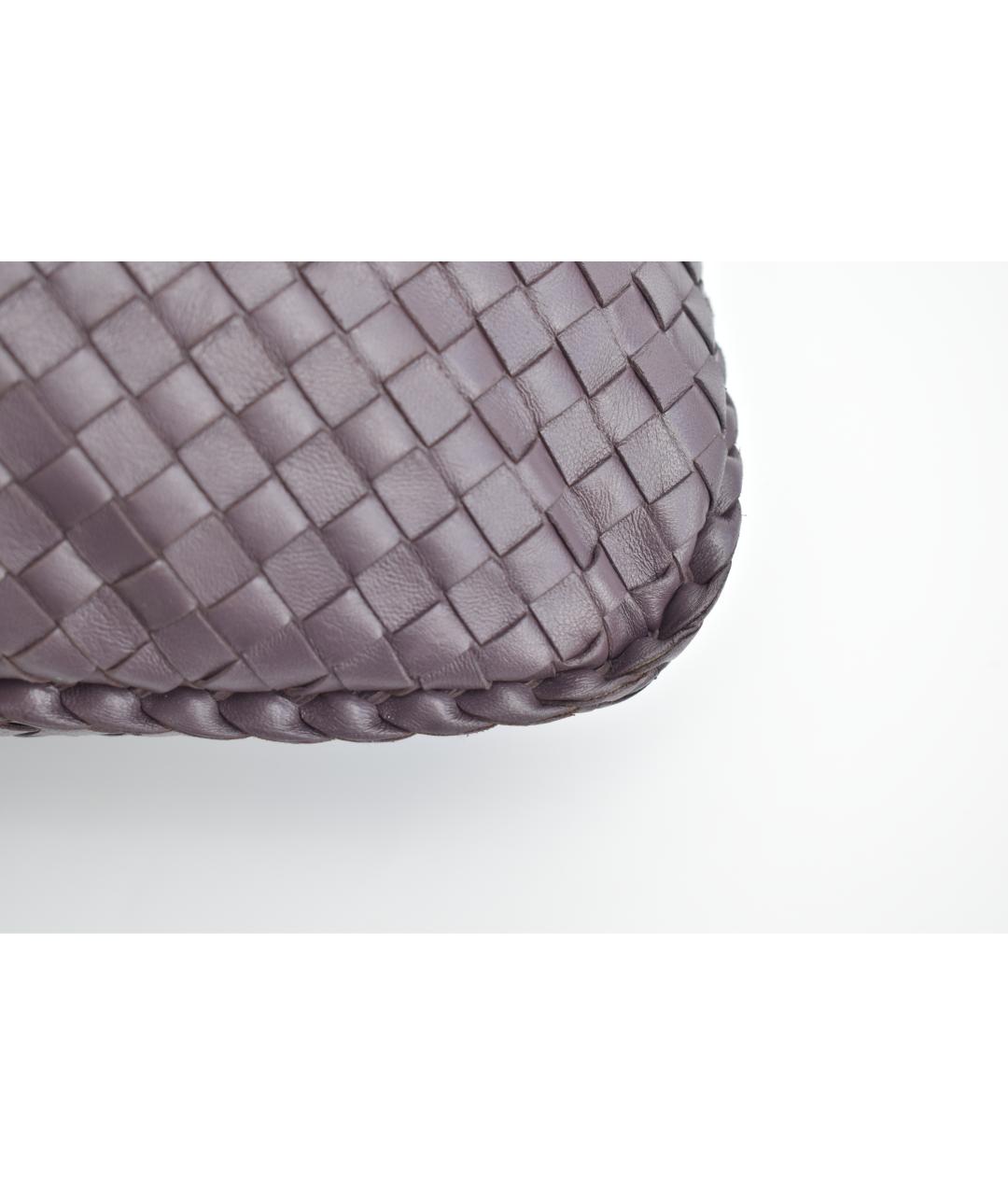BOTTEGA VENETA Бордовая кожаная сумка через плечо, фото 7