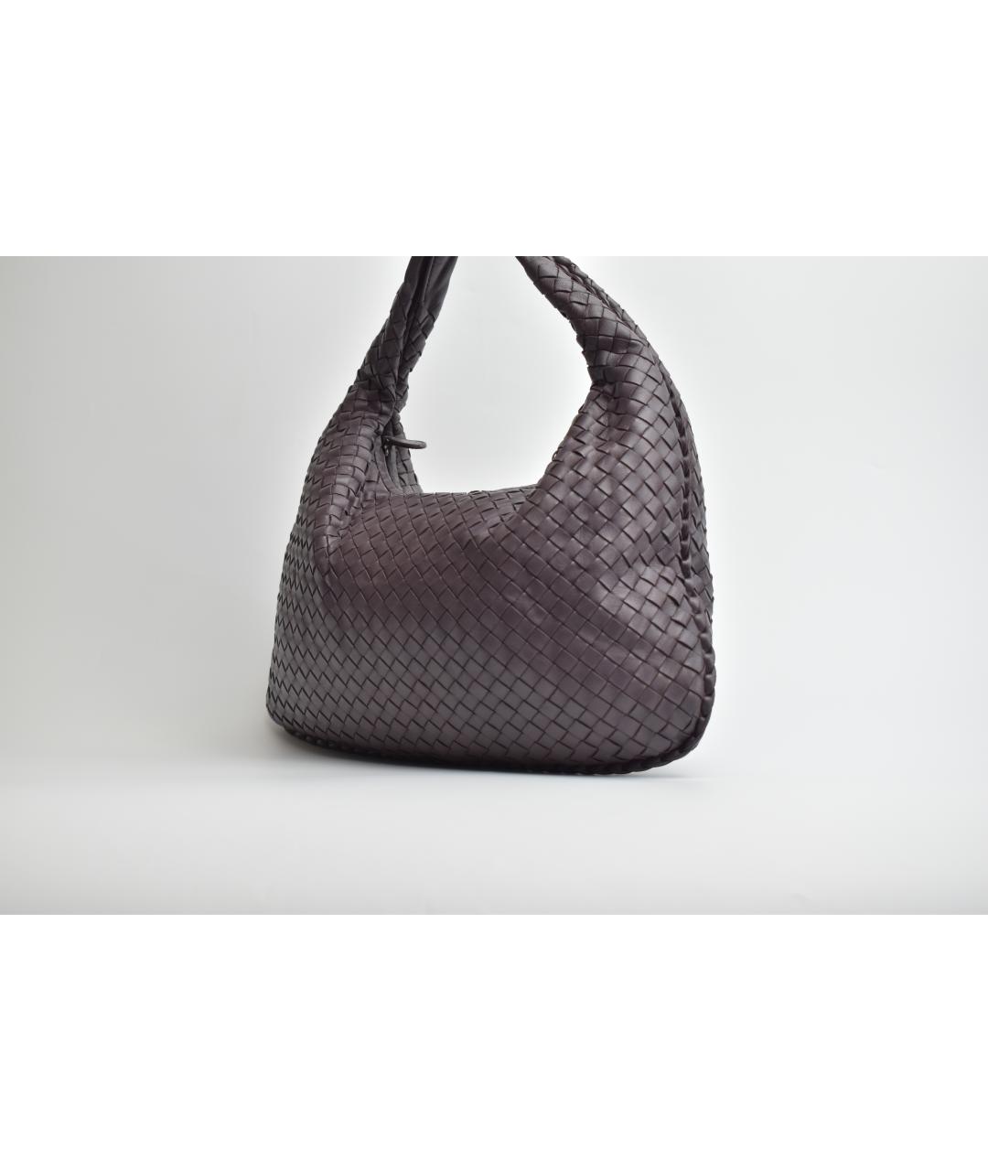 BOTTEGA VENETA Бордовая кожаная сумка через плечо, фото 2