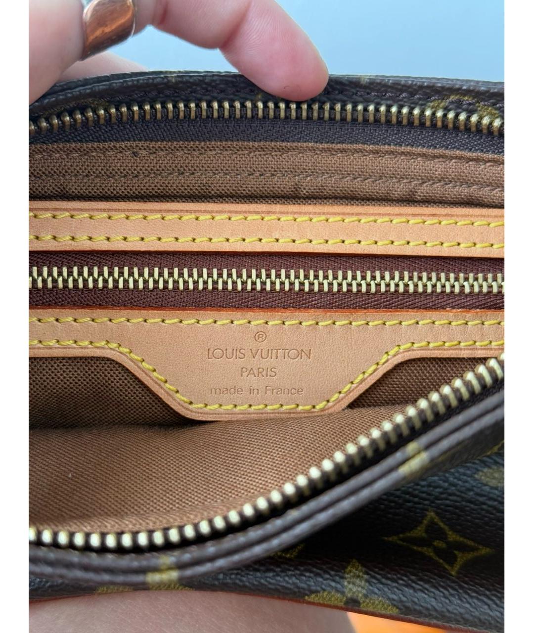 LOUIS VUITTON Коричневая сумка через плечо из канвы, фото 6