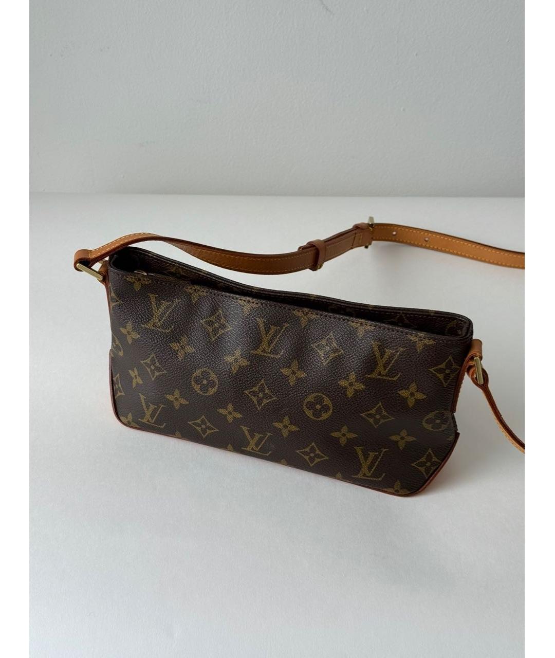 LOUIS VUITTON Коричневая сумка через плечо из канвы, фото 2