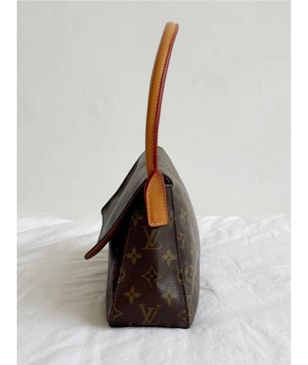 LOUIS VUITTON Коричневая сумка с короткими ручками из канвы, фото 2