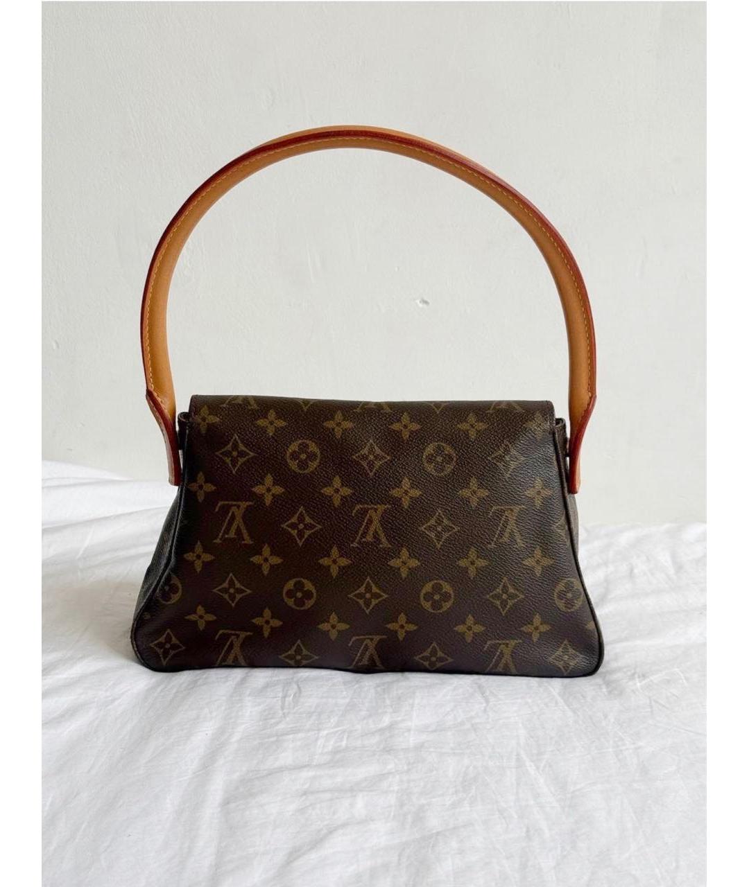LOUIS VUITTON Коричневая сумка с короткими ручками из канвы, фото 3