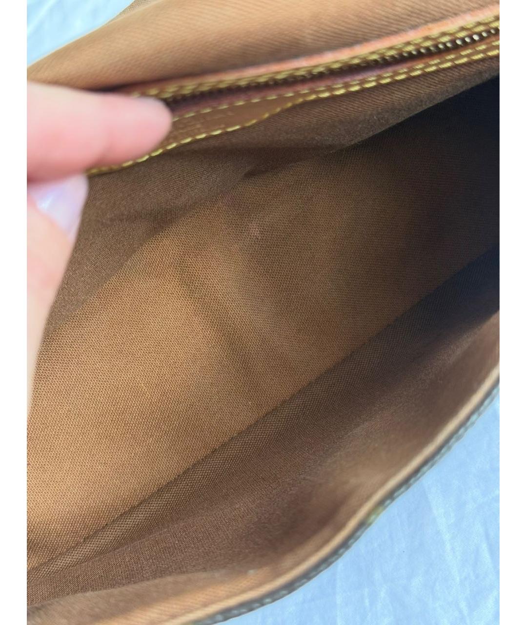 LOUIS VUITTON Коричневая сумка с короткими ручками из канвы, фото 6