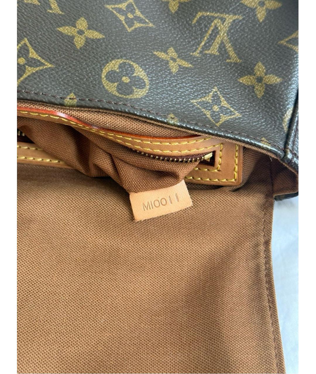 LOUIS VUITTON Коричневая сумка с короткими ручками из канвы, фото 8