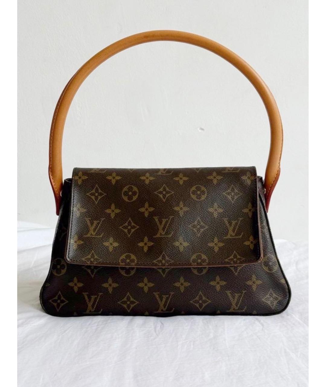 LOUIS VUITTON Коричневая сумка с короткими ручками из канвы, фото 9