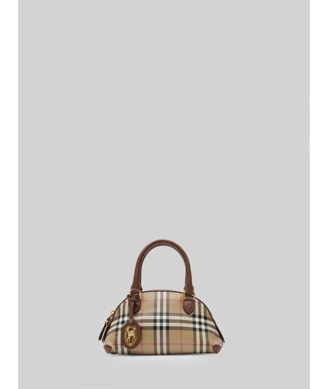 BURBERRY Бежевая сумка тоут из канвы, фото 5