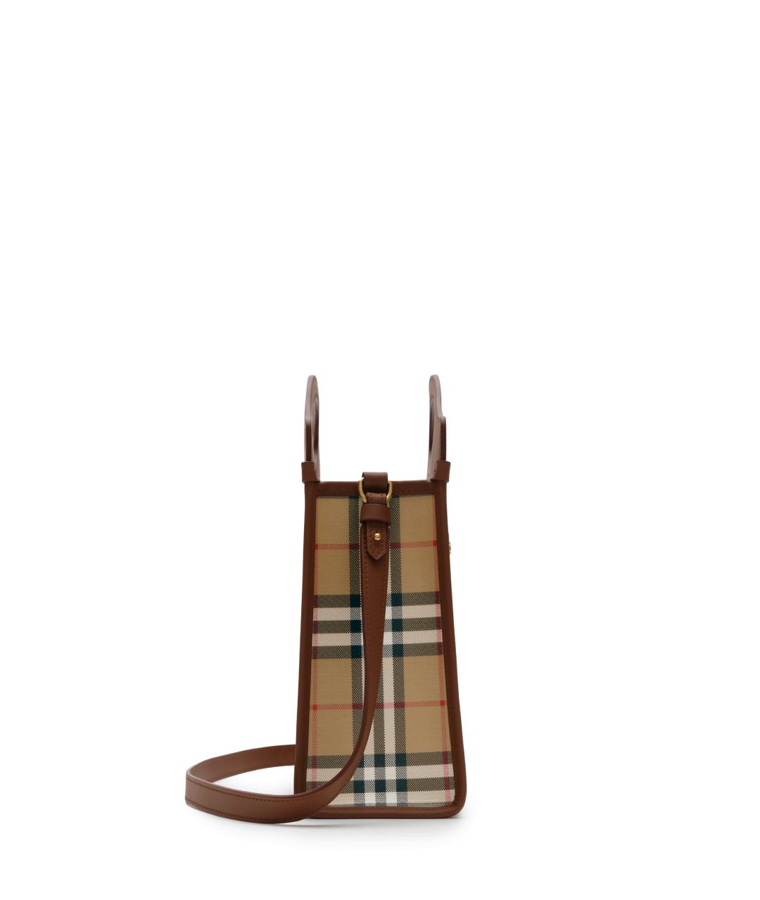 BURBERRY Бежевая сумка тоут из канвы, фото 2