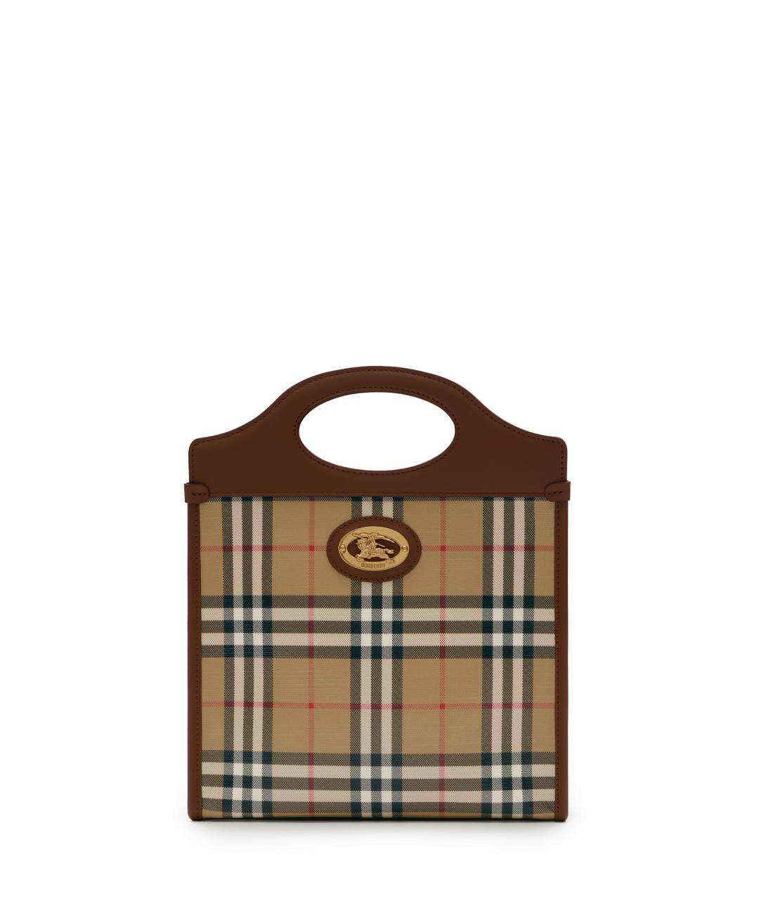 BURBERRY Бежевая сумка тоут из канвы, фото 1