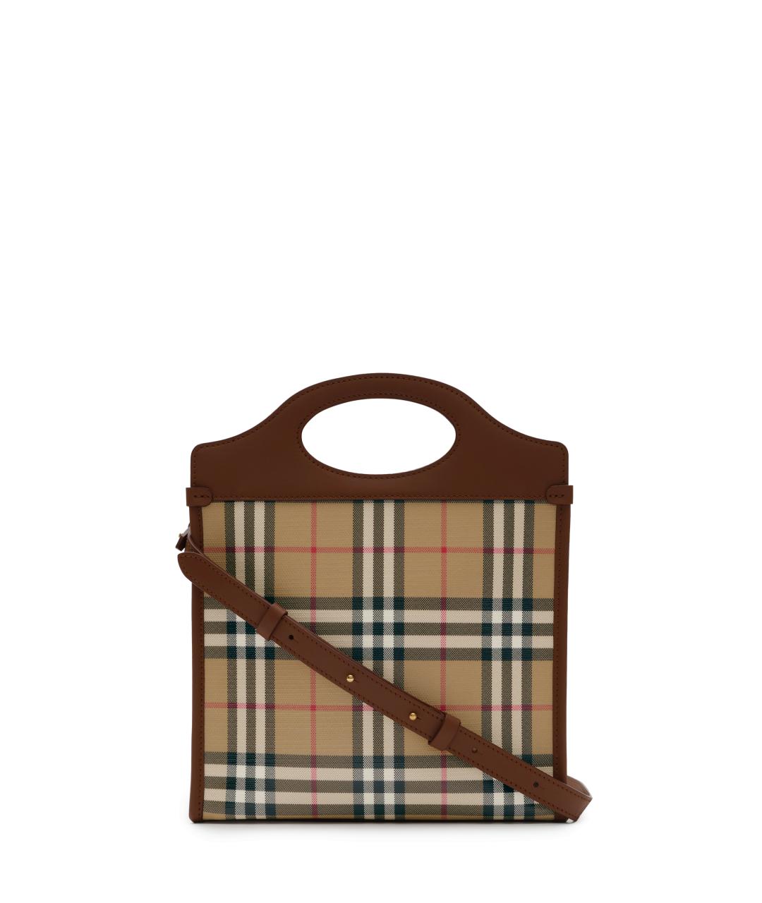 BURBERRY Бежевая сумка тоут из канвы, фото 3