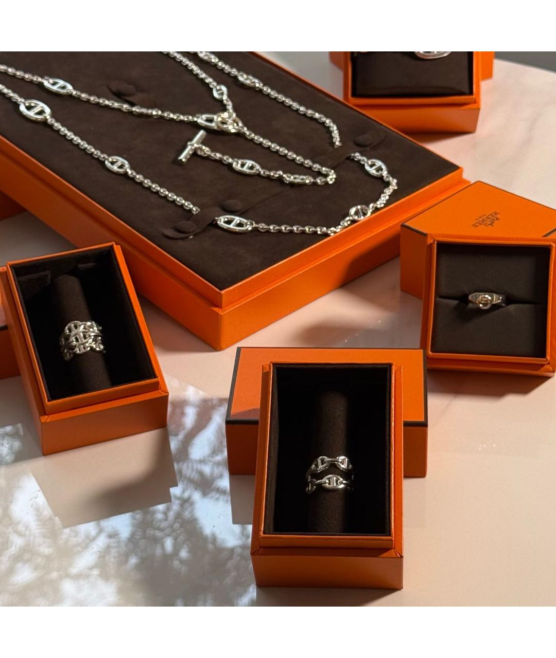 HERMES Серебряное серебряное кольцо, фото 3