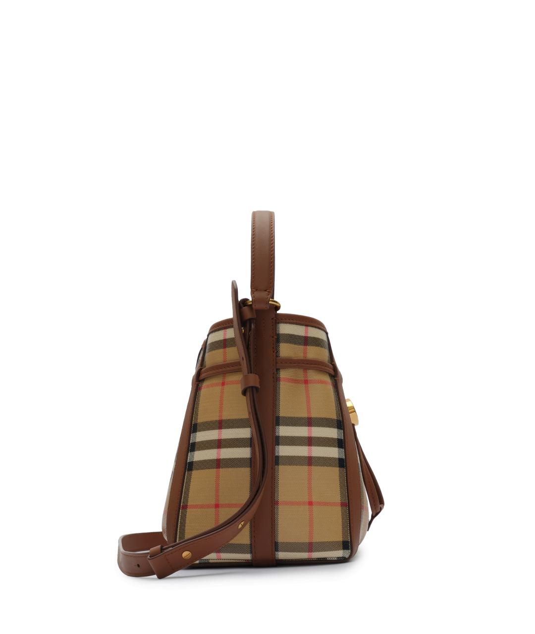 BURBERRY Бежевая сумка тоут из канвы, фото 2