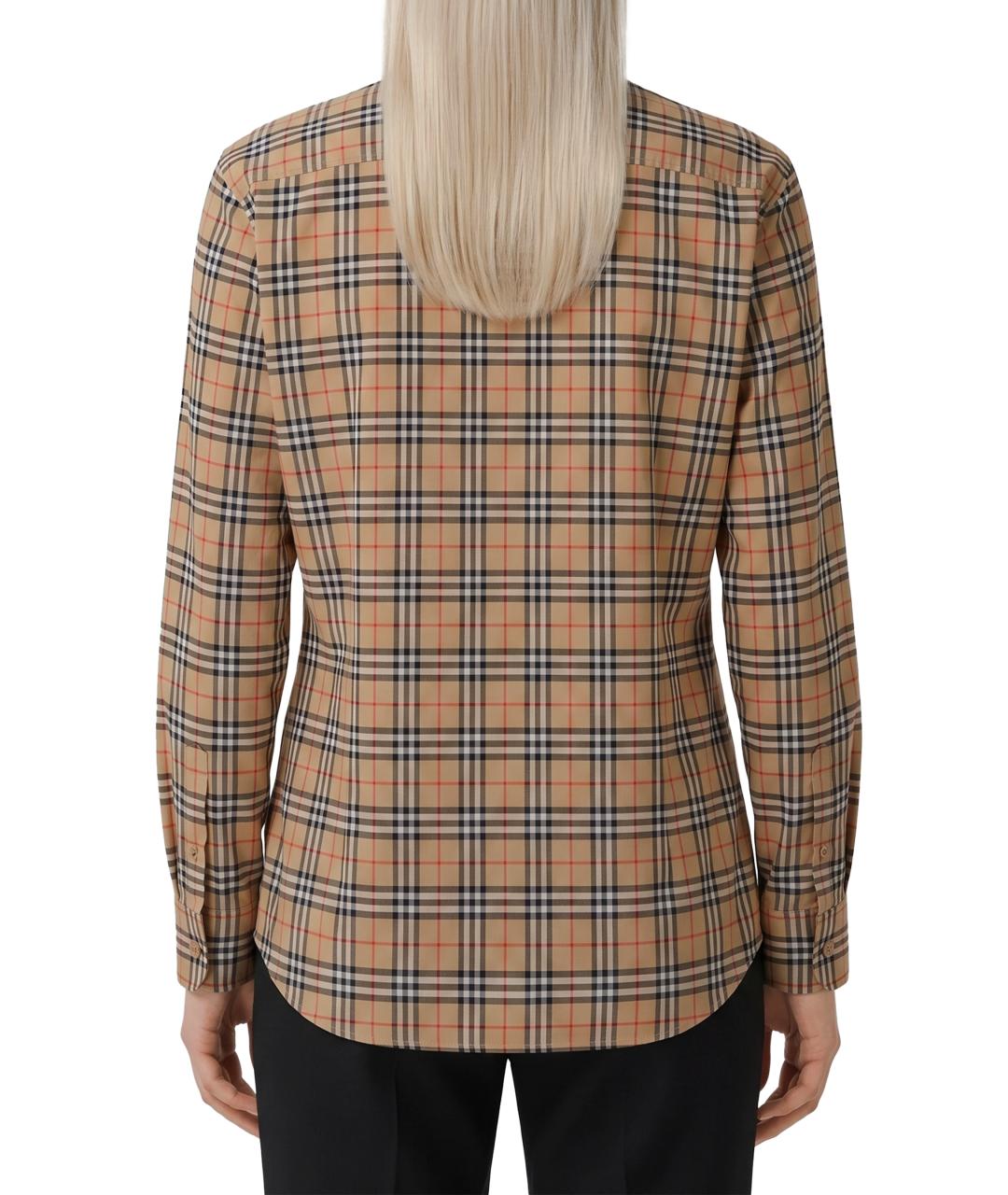 BURBERRY Бежевая хлопковая рубашка, фото 3