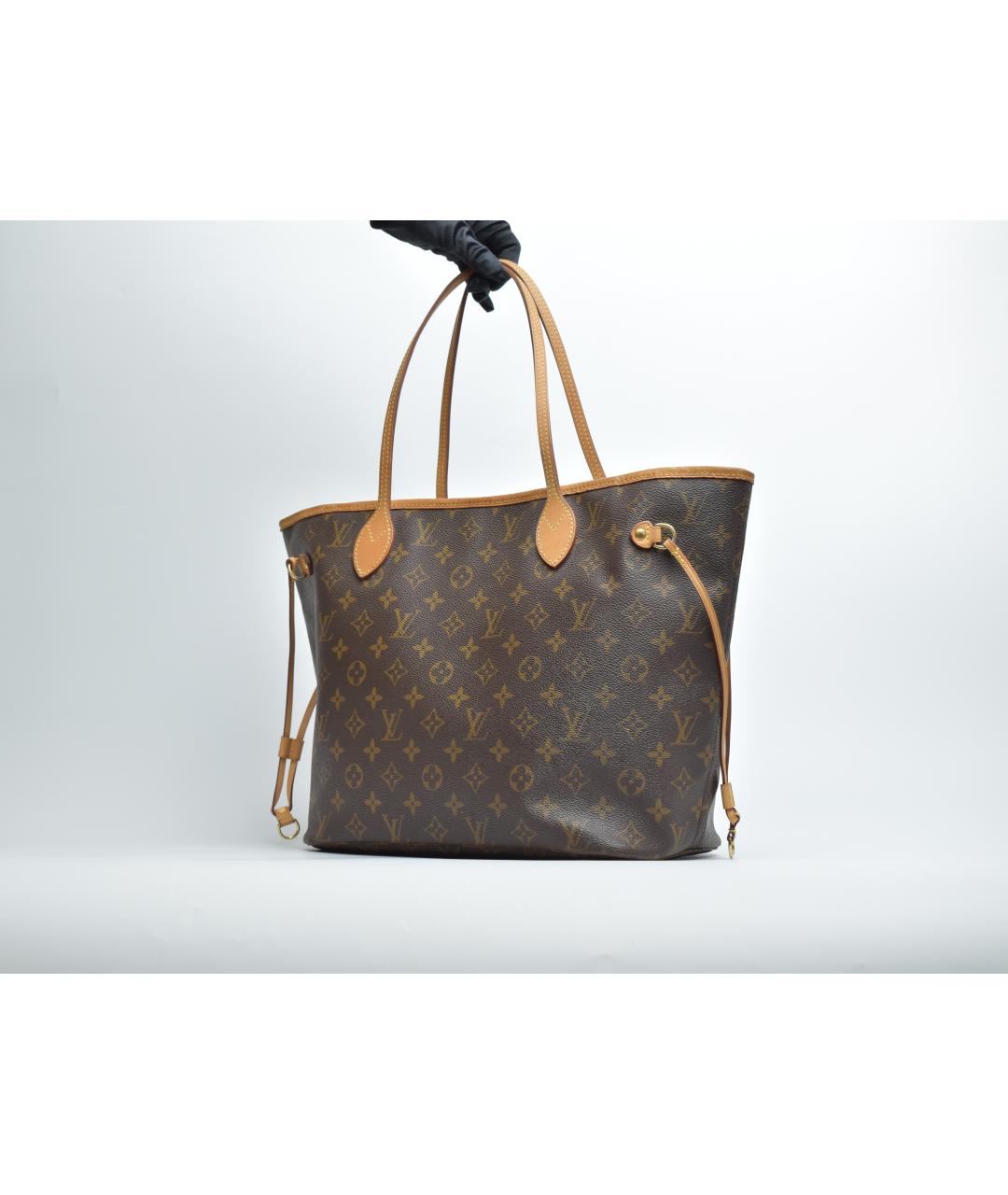 LOUIS VUITTON Коричневая сумка тоут из канвы, фото 2