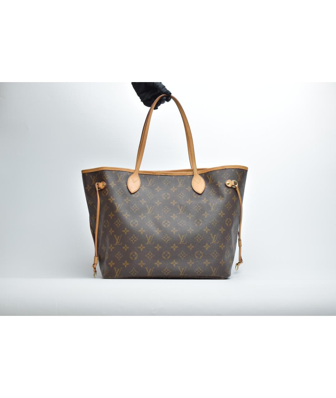 LOUIS VUITTON Коричневая сумка тоут из канвы, фото 4