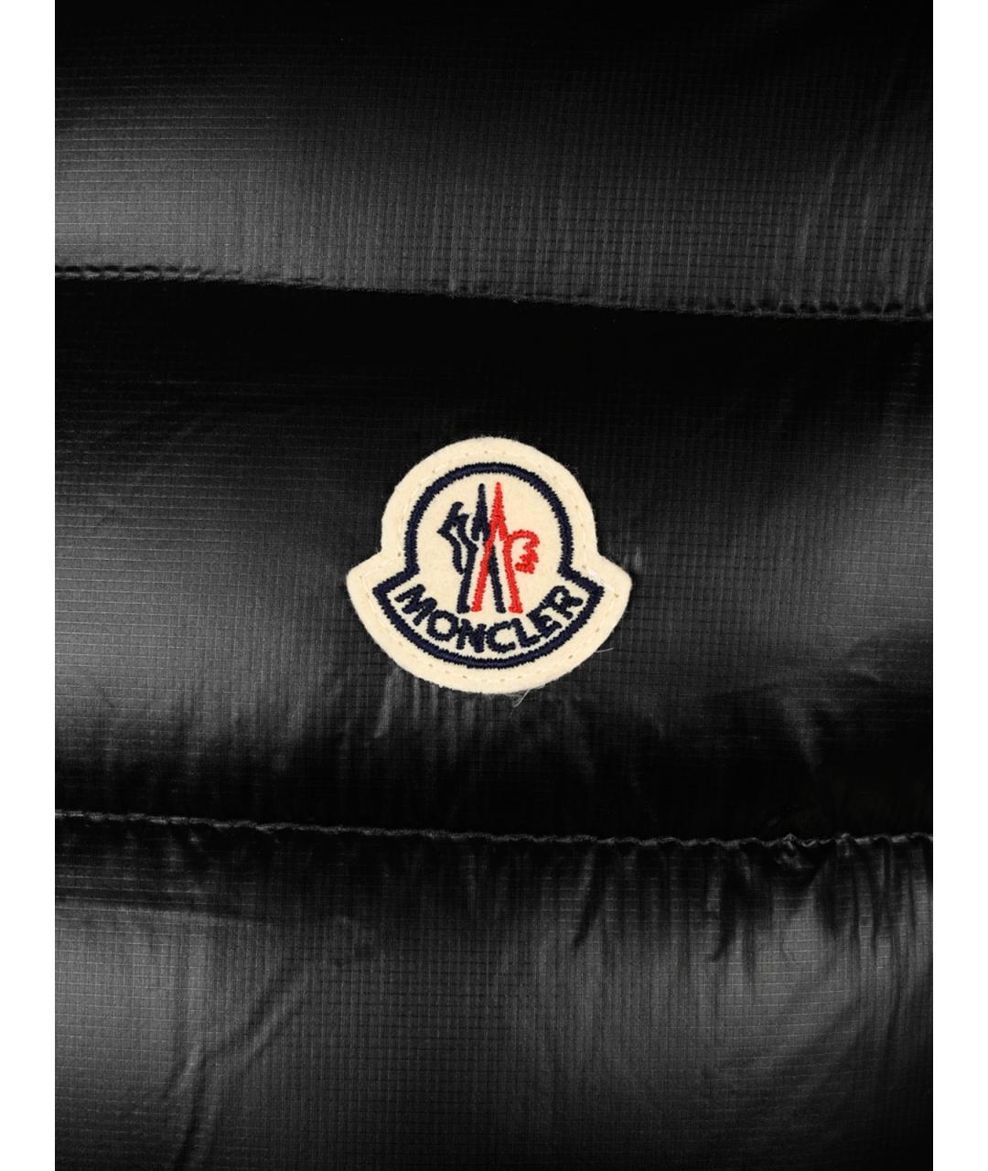 MONCLER Черный полиэстеровый пуховик, фото 3