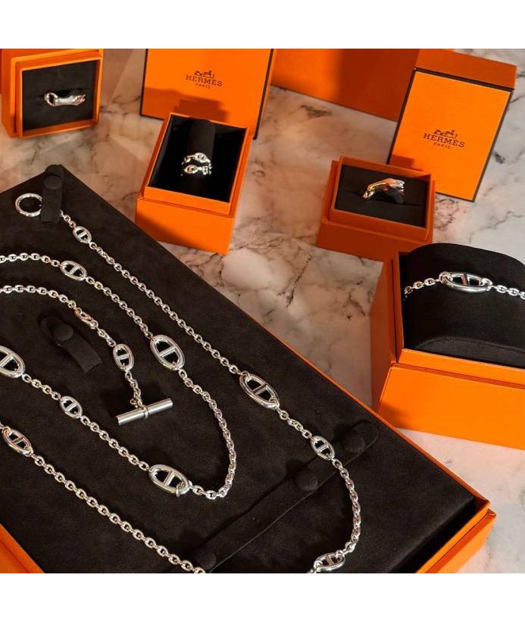 HERMES Серебряное серебряное кольцо, фото 2
