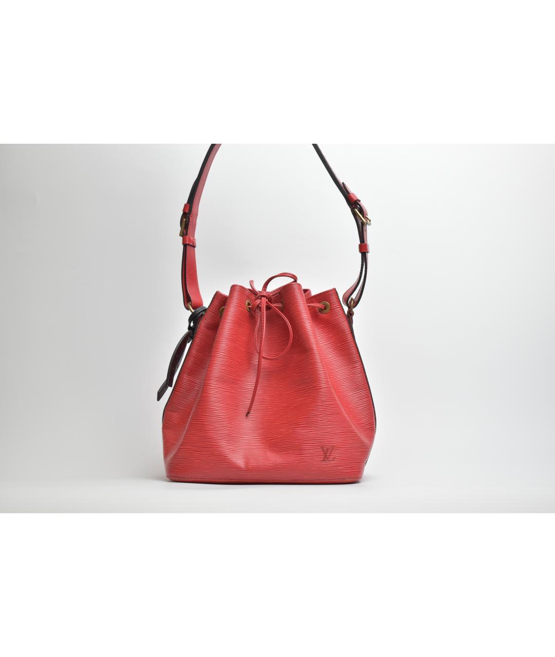 LOUIS VUITTON Красная кожаная сумка через плечо, фото 10