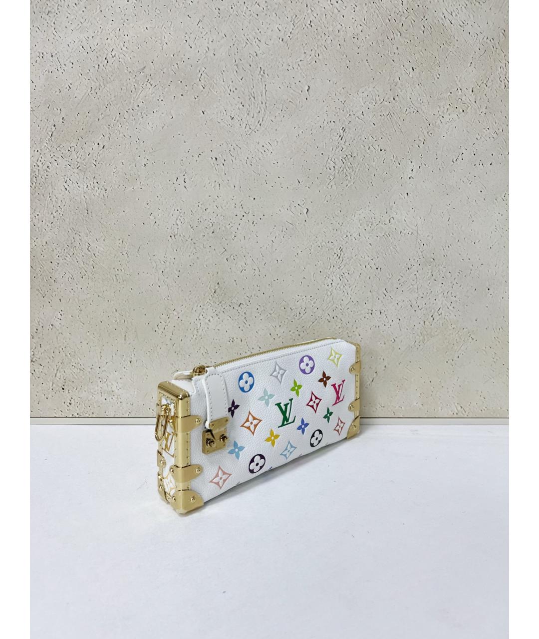 LOUIS VUITTON Белая кожаная сумка с короткими ручками, фото 5