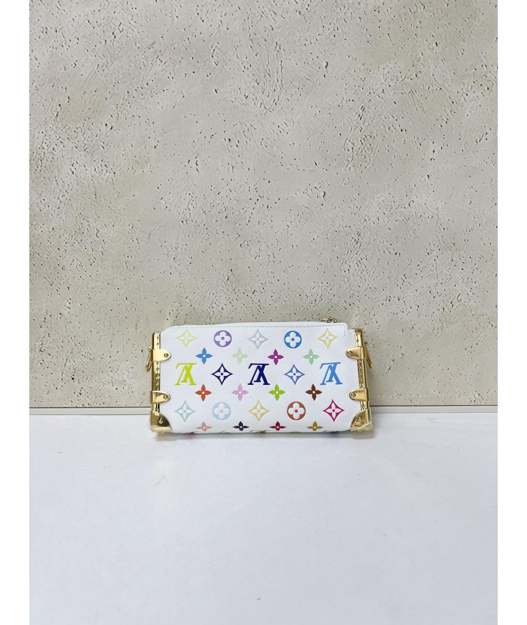 LOUIS VUITTON Белая кожаная сумка с короткими ручками, фото 3