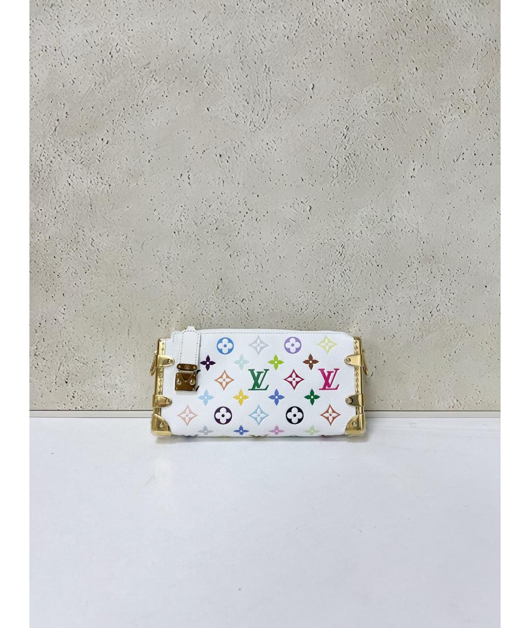 LOUIS VUITTON Белая кожаная сумка с короткими ручками, фото 2