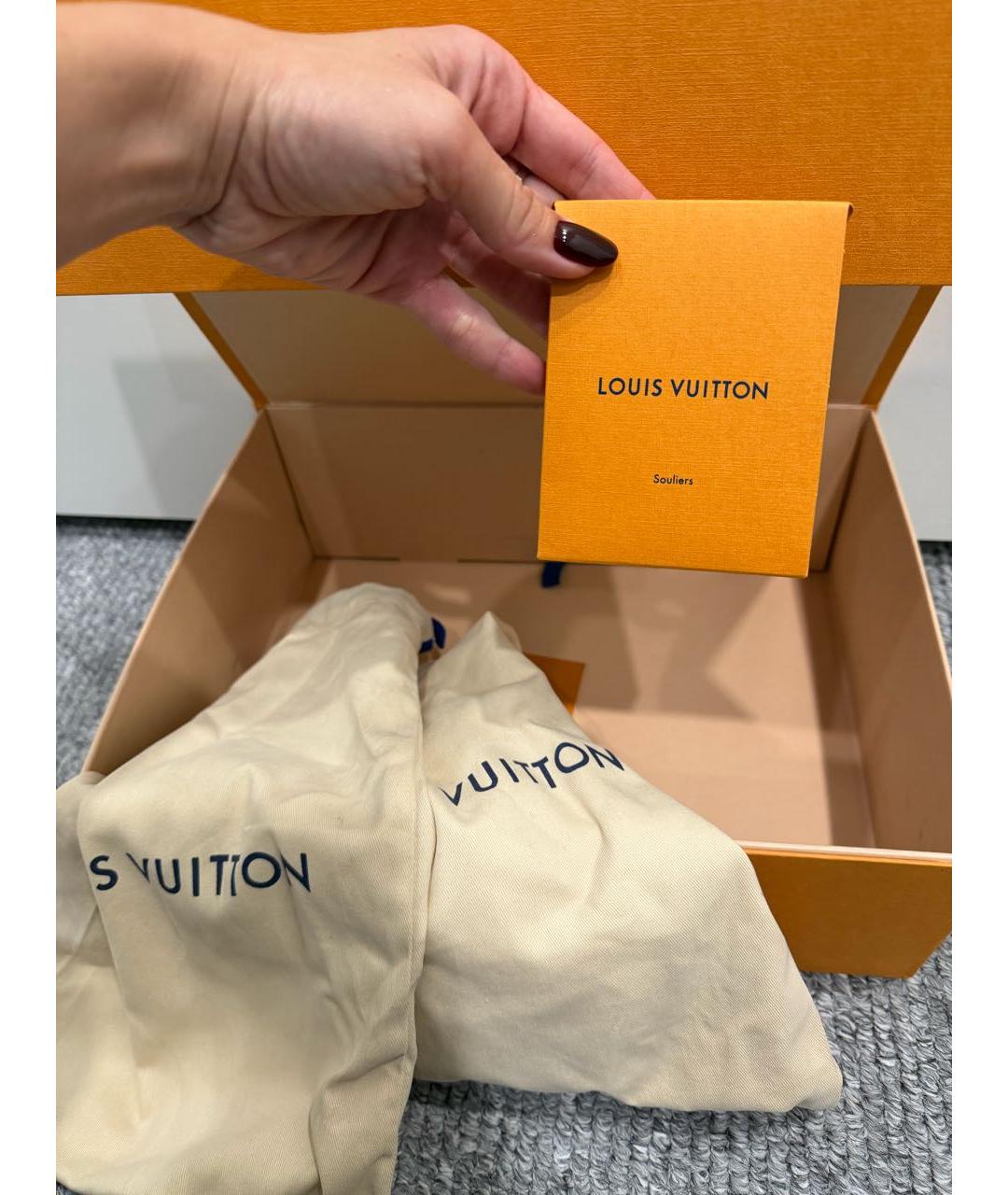 LOUIS VUITTON Черные кожаные брогги и оксфорды, фото 4