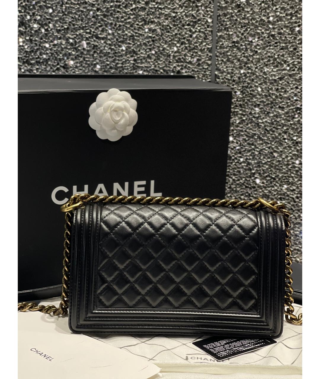 CHANEL Черная кожаная сумка через плечо, фото 4