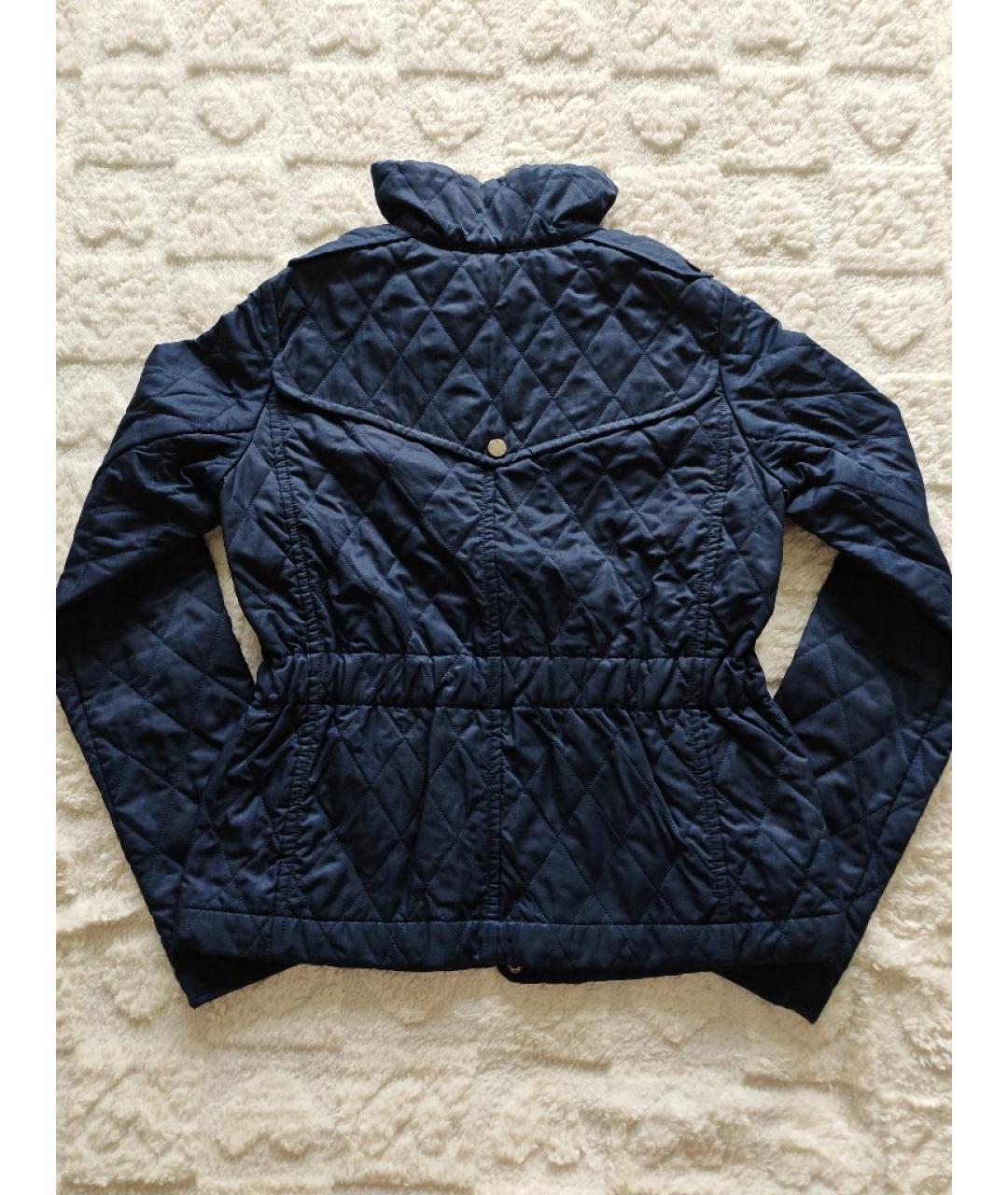 BURBERRY Темно-синяя полиэстеровая куртка, фото 2