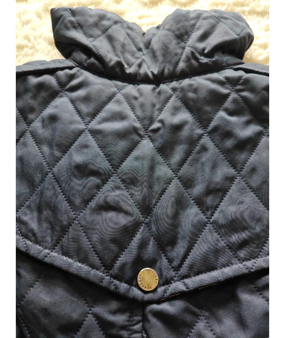 BURBERRY Темно-синяя полиэстеровая куртка, фото 9