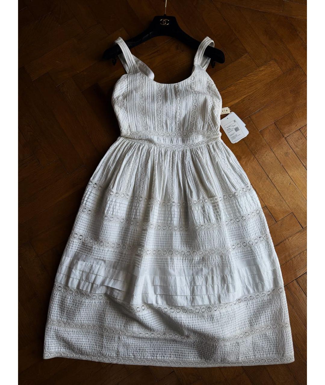 ALICE+OLIVIA Бежевое хлопковое повседневное платье, фото 4