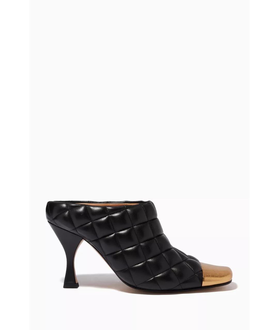 BOTTEGA VENETA Черные кожаные мюли, фото 10