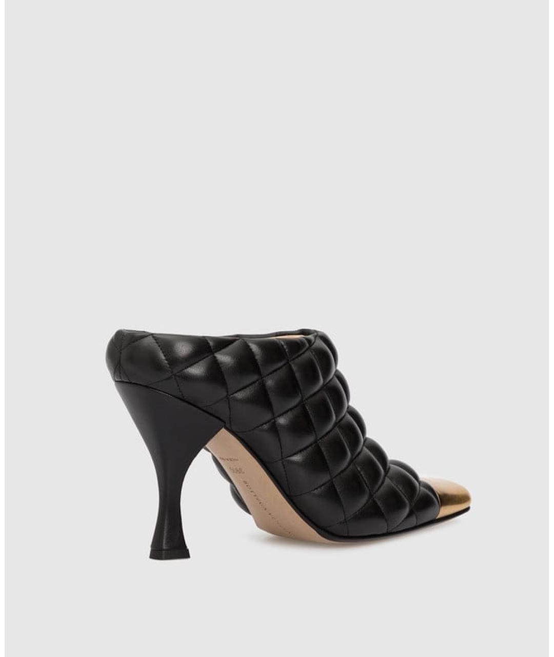 BOTTEGA VENETA Черные кожаные мюли, фото 8